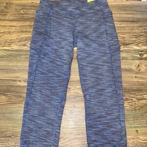 Girls' Mid-Rise Leggings All In Motion Blue Small (6/6s) UPF 50+. NWT. Q